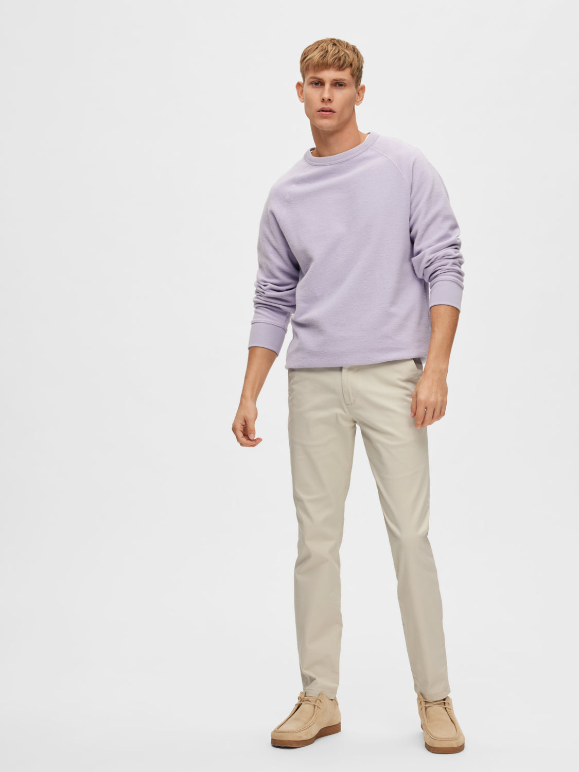 Slim Miles Chinos - Beige/ Moonstruck